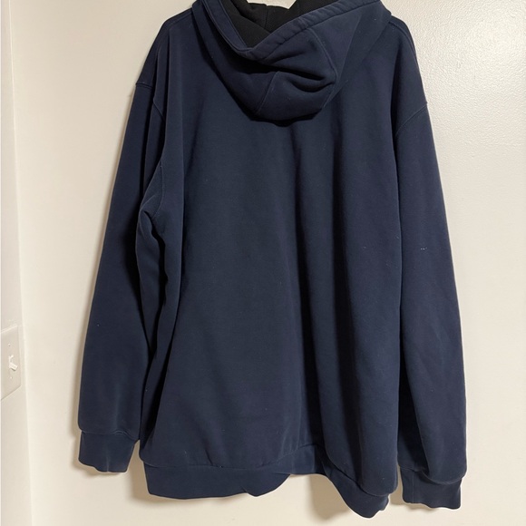 Carhart Mens Rain defender Loose-Fit Midweight Thermal Lined Sweatshirt Blue XL - Picture 6 of 7